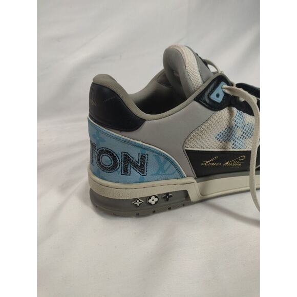 Louis Vuitton 1AC510 Blue/Grey/Black Trainer Sneakers LV Size 9 - US Size 10 SPB main image 5